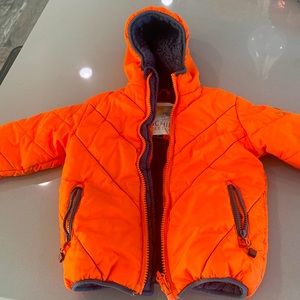 3T Orange puffer Coat